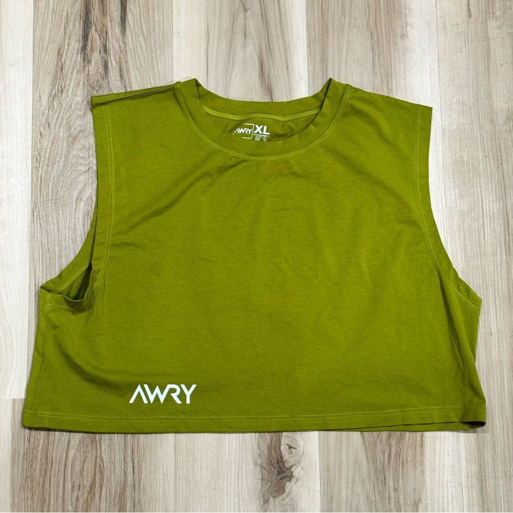 AWRY Lime Green Athletic Cropped Tank Top Women’s XL
